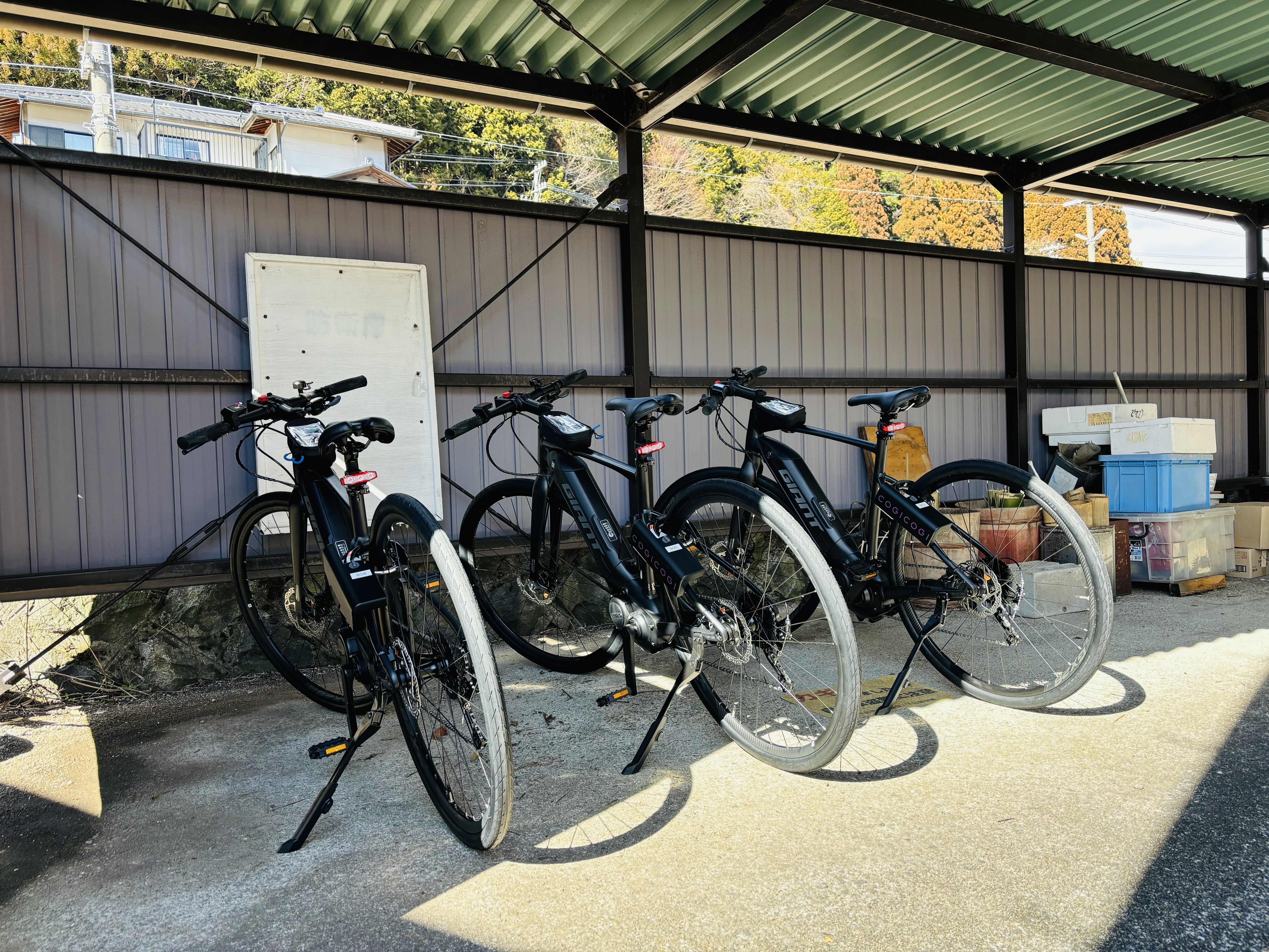 Bike rental port in Osakacho, Gero City