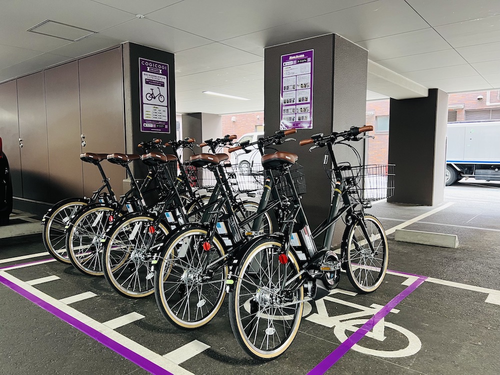 Bike rental port in Kyoto